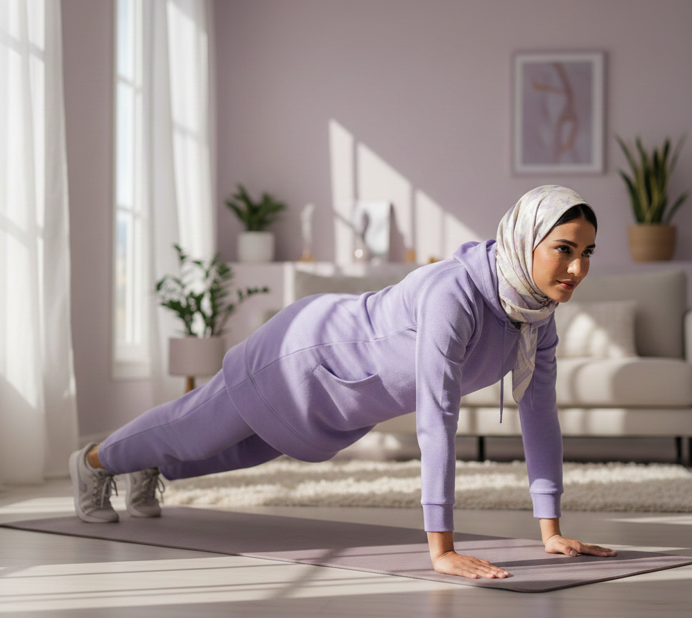 نساء يمارسن الرياضة في المنزل